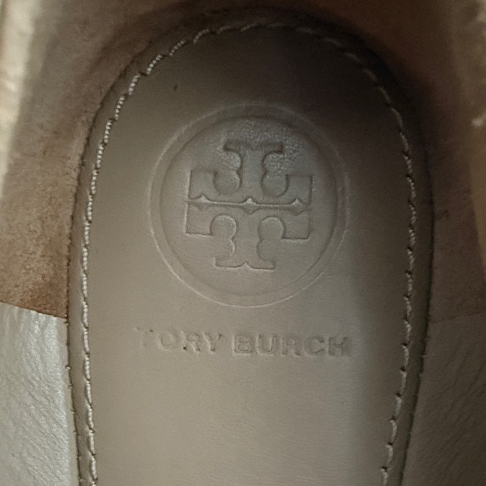 New Tory Burch Blossom Metallic Gold Ballet Flats with Floral Accents 7.5 - Picture 4 of 4
